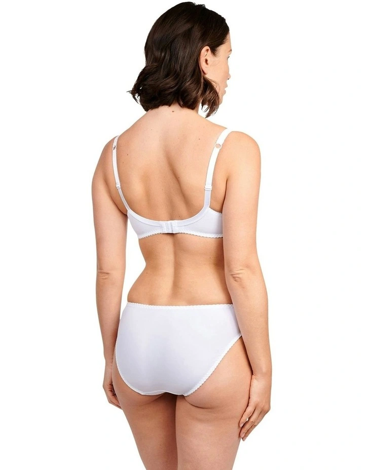 Arum Microfiber & Lace Hipster Brief in White image 4