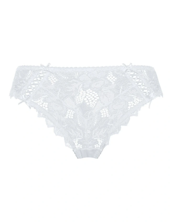 Arum Microfiber & Lace Hipster Brief in White image 5