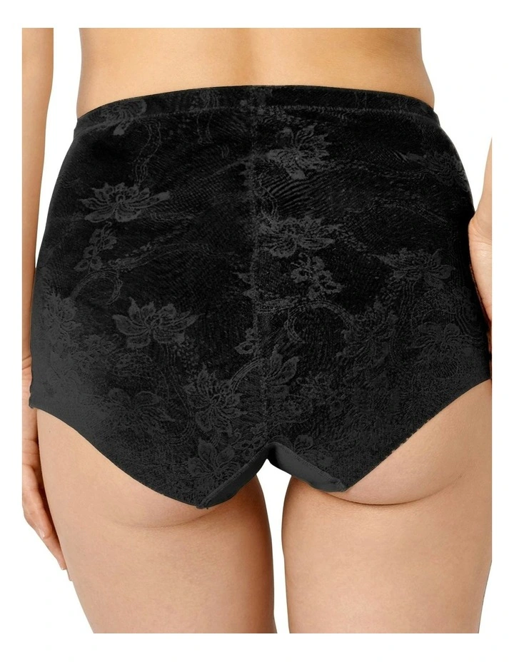 Perfect Shape High Waist Lace & Microfiber Brief in Black image 2