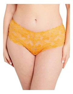 Arum Mid-Rise Lace Brief in Golden Apricot