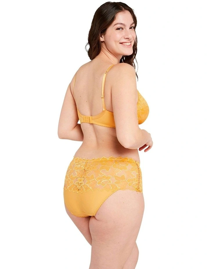 Arum Mid-Rise Lace Brief in Golden Apricot image 5