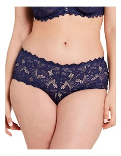 Arum Mid-Rise Lace Brief in Blue Ribbon