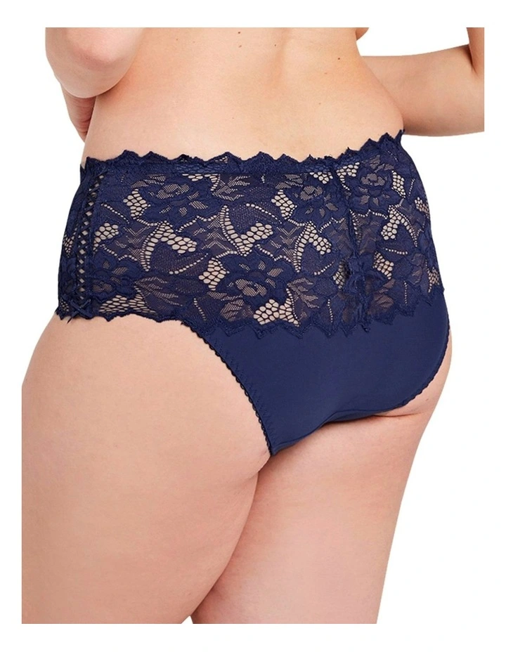 Arum Mid-Rise Lace Brief in Blue Ribbon image 2