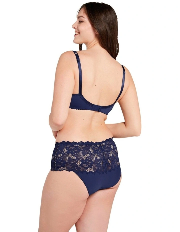 Arum Mid-Rise Lace Brief in Blue Ribbon image 5