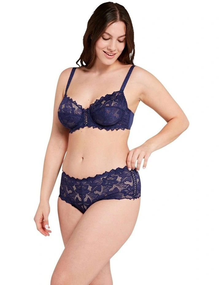 Arum Mid-Rise Lace Brief in Blue Ribbon image 6