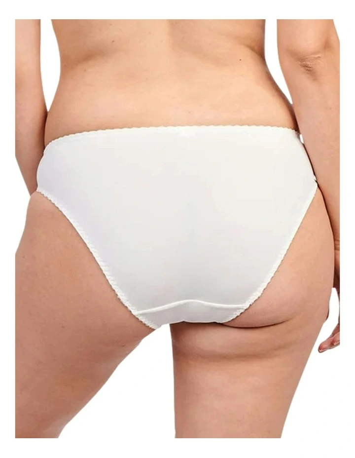 Narcisse Plus Size Classic Brief with Embroidery in Ivory image 2