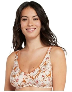 Zo Scoop Neck Supportive Wirefree Bralette in Pure Floral Print