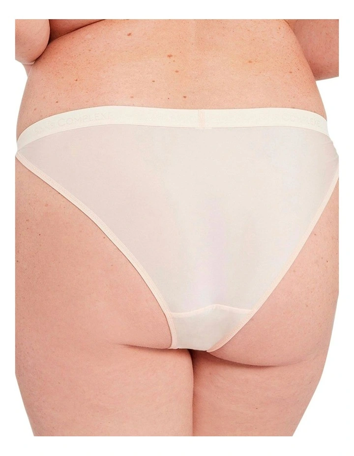 Arum Gloss Tanga Side Lace Hipster Brief in Powder Ivory image 2