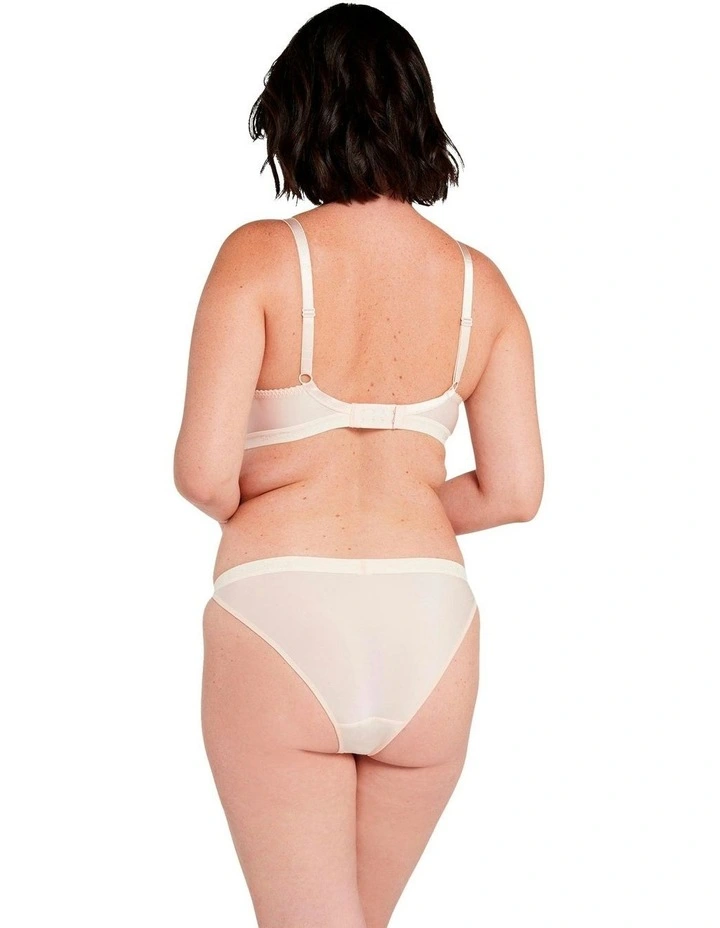 Arum Gloss Tanga Side Lace Hipster Brief in Powder Ivory image 5