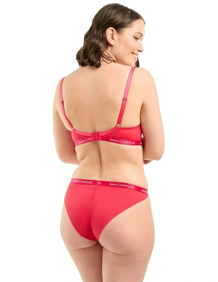 Arum Trend High Cut Lace Tanga Brief in Virtual Pink image 7