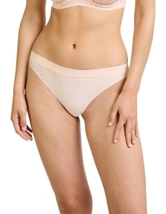 Aurore High Cut Hipster Tanga Brief With Lace in Pink Blush