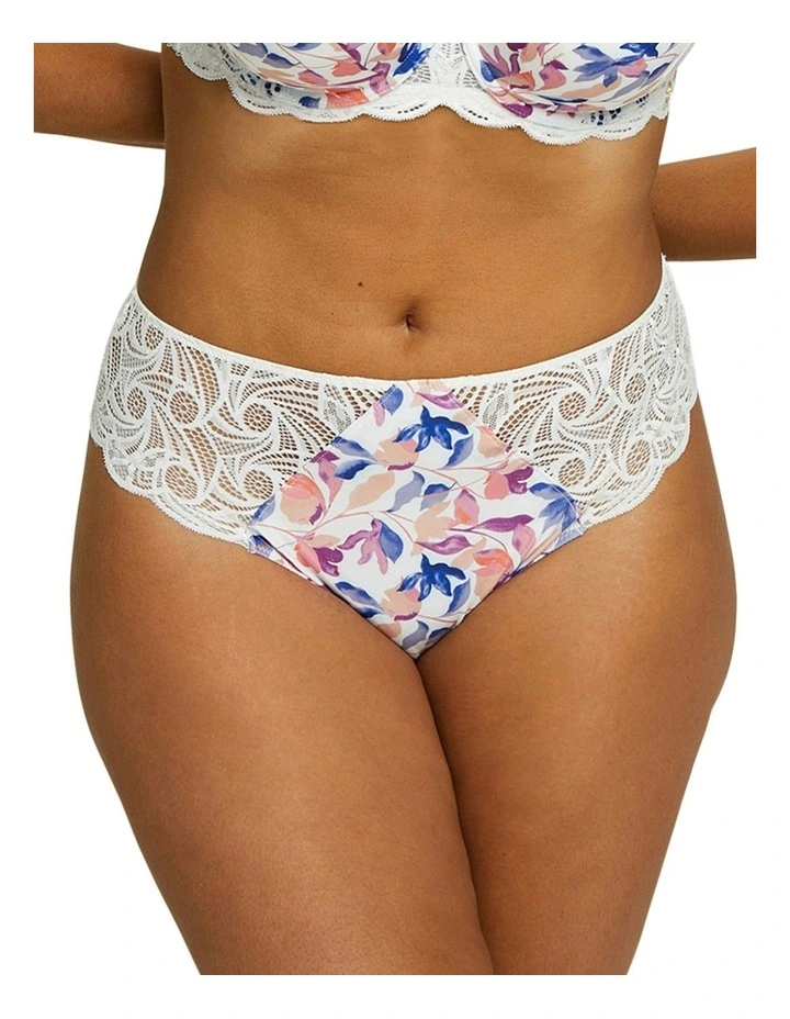Ariane Fantaisy Microfibre & Lace Bikini Brief in Floral image 1