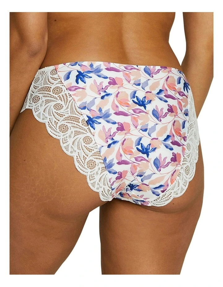 Ariane Fantaisy Microfibre & Lace Bikini Brief in Floral image 2