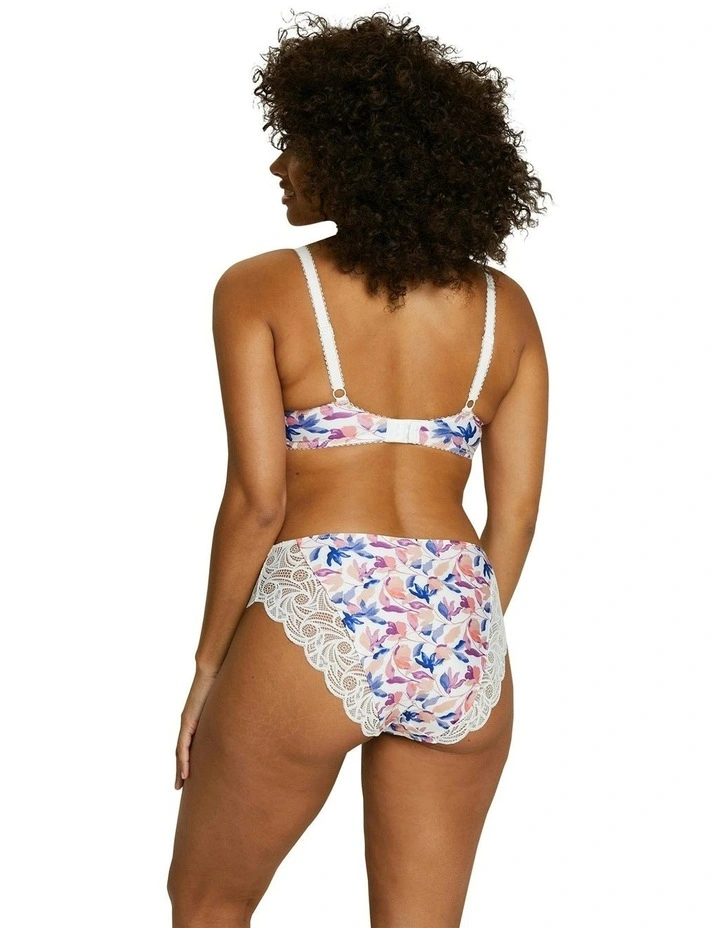 Ariane Fantaisy Microfibre & Lace Bikini Brief in Floral image 4