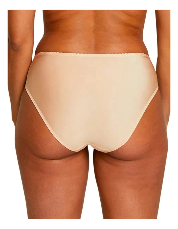 Amlie Microfibre & Lace Bikini Brief in Beige Blush image 2