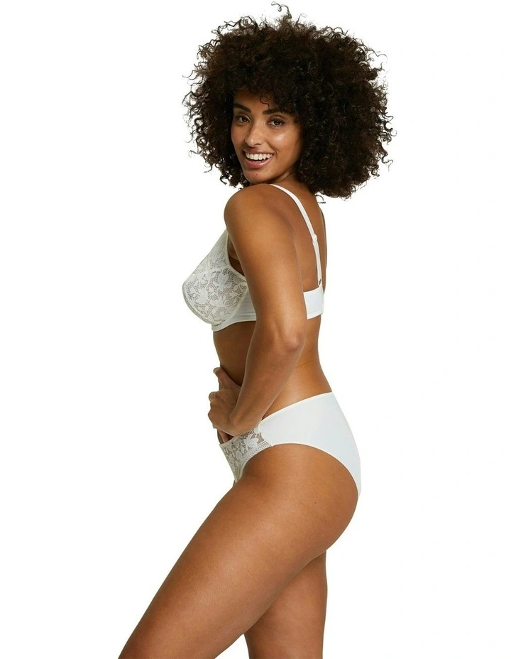 Suzie French Cut Microfibre & Lace Brief in Ivory image 3