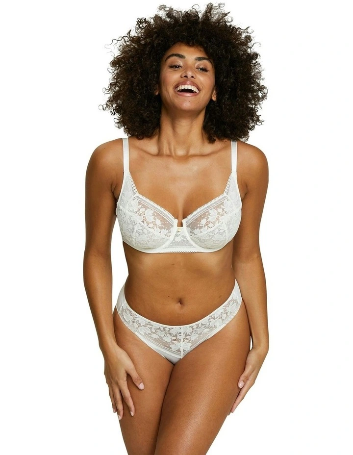 Suzie French Cut Microfibre & Lace Brief in Ivory image 4