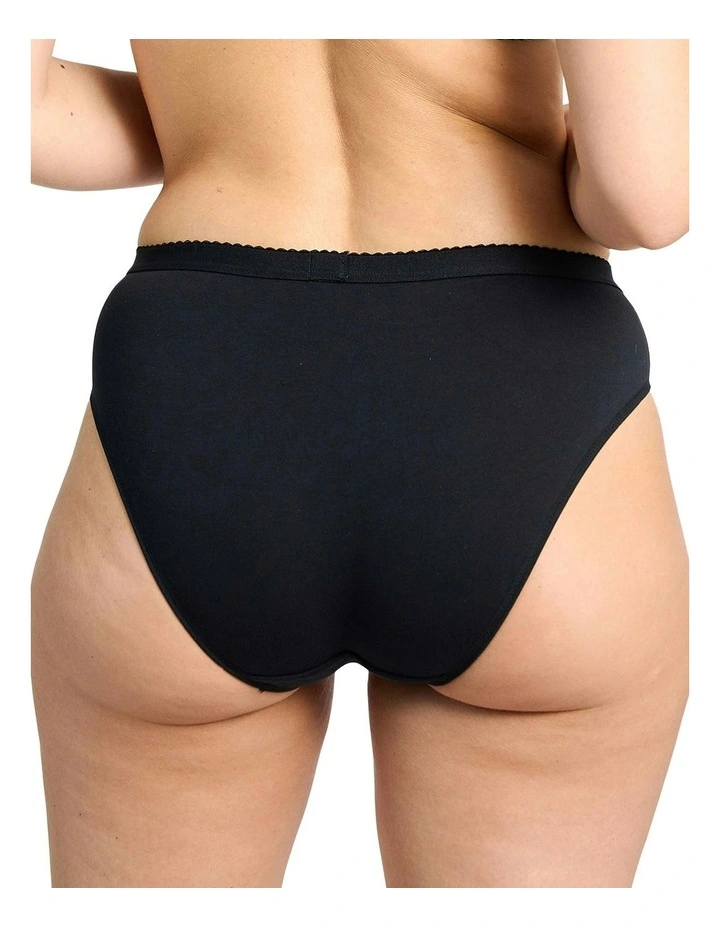 Cotton D'Arum Organic Cotton Brief in Black image 2