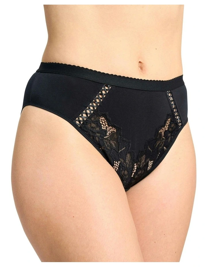 Cotton D'Arum Organic Cotton Brief in Black image 3