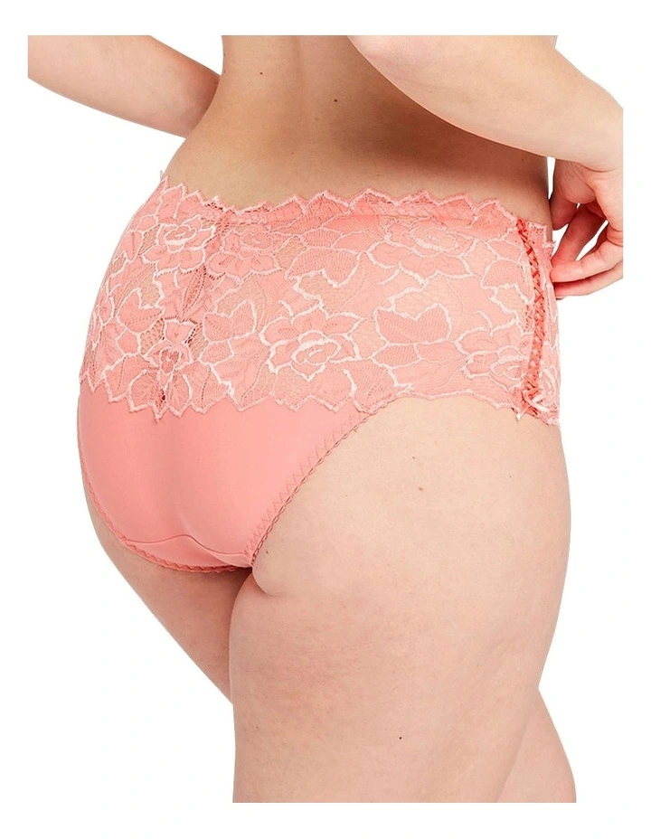 Arum Mid-Rise Lace Brief in Paradise Pink image 2