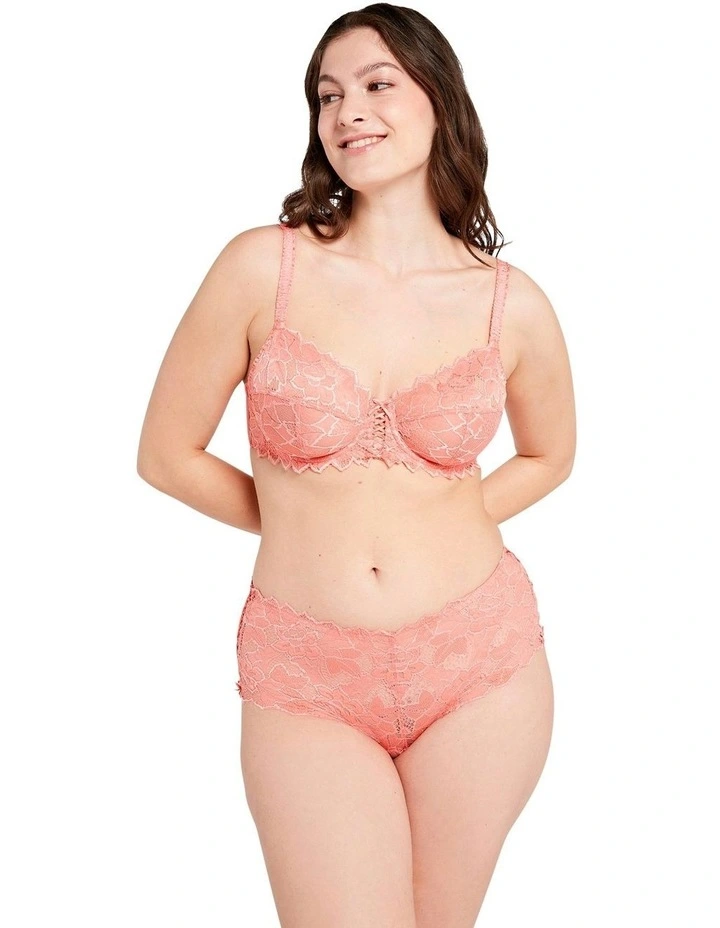 Arum Mid-Rise Lace Brief in Paradise Pink image 3
