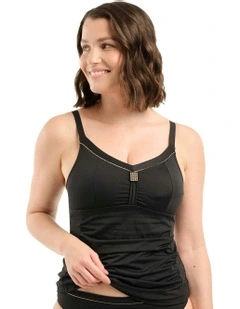 Speekaboo Shape Wireless Slimming Tankini Top in Black