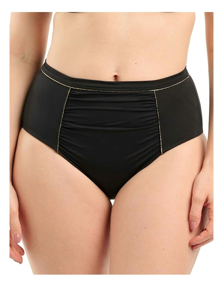 Speekapoo Shape Tummy Control High Waist Bikini Bottom in Black image 1
