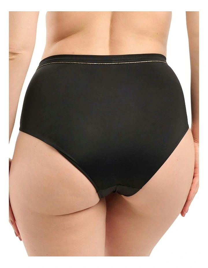 Speekapoo Shape Tummy Control High Waist Bikini Bottom in Black image 2