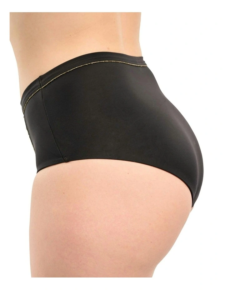 Speekapoo Shape Tummy Control High Waist Bikini Bottom in Black image 7