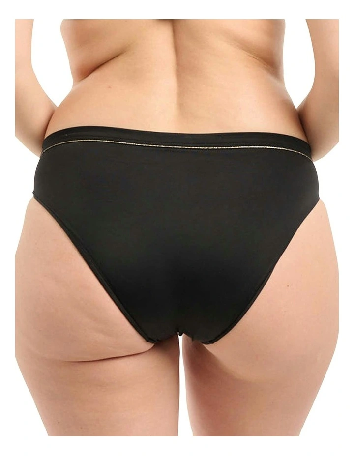 Speekaboo Shape Slimming Mid-Rise Bikini Bottom in Black image 2