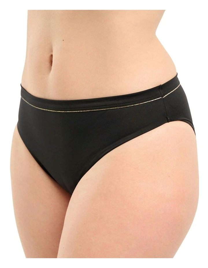 Speekaboo Shape Slimming Mid-Rise Bikini Bottom in Black image 3