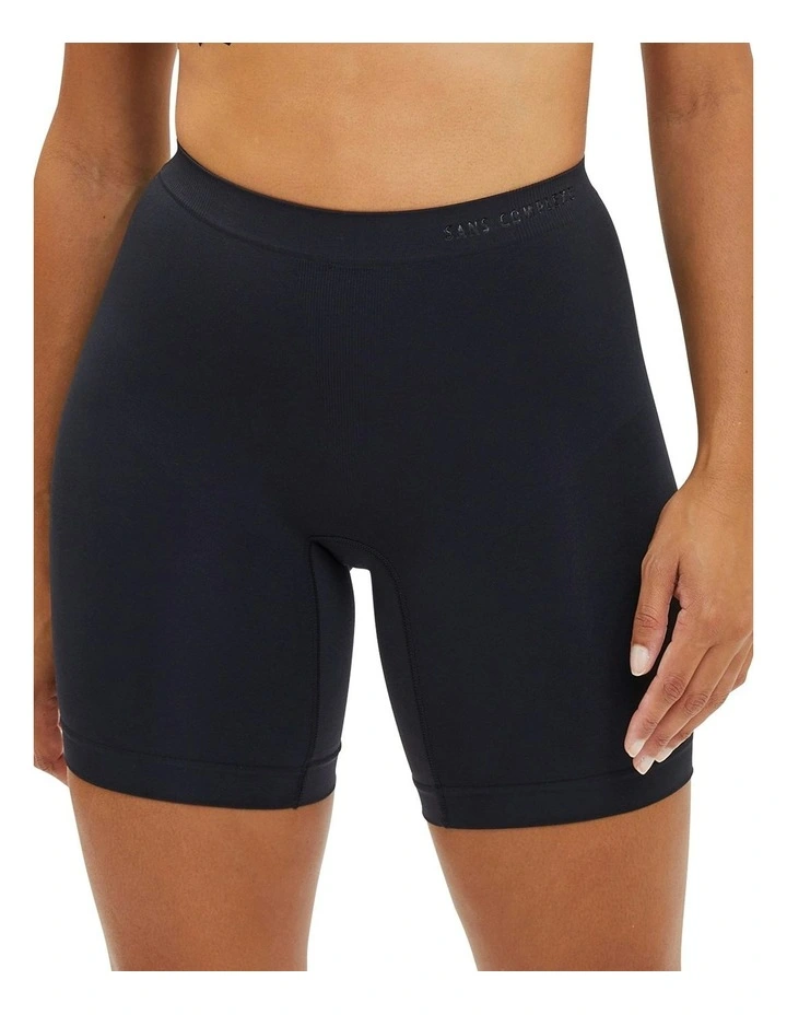 Slimmers High Waist Thigh Shaping And Anti-Chafe Shorts in Black image 1
