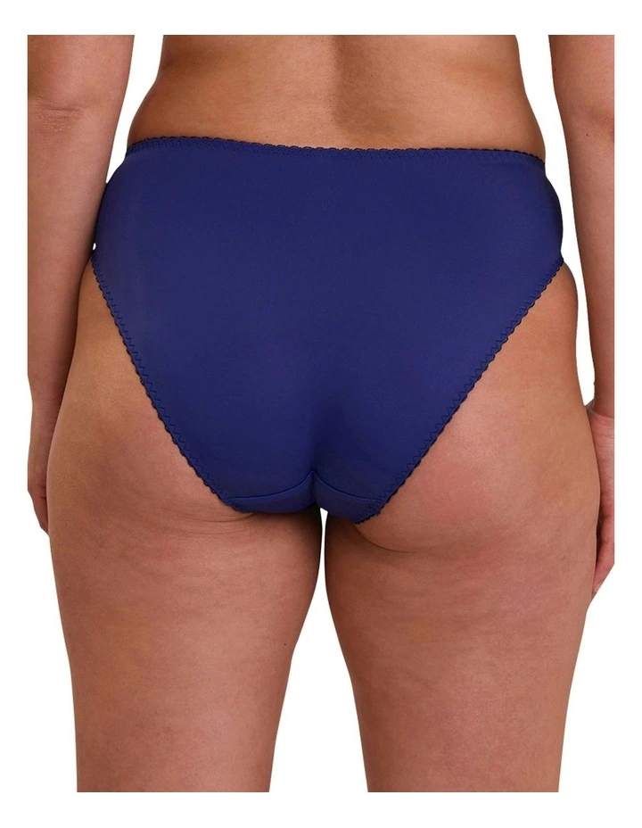 Narcisse Plus Size Classic Brief with Embroidery in Bellwether Blue image 2