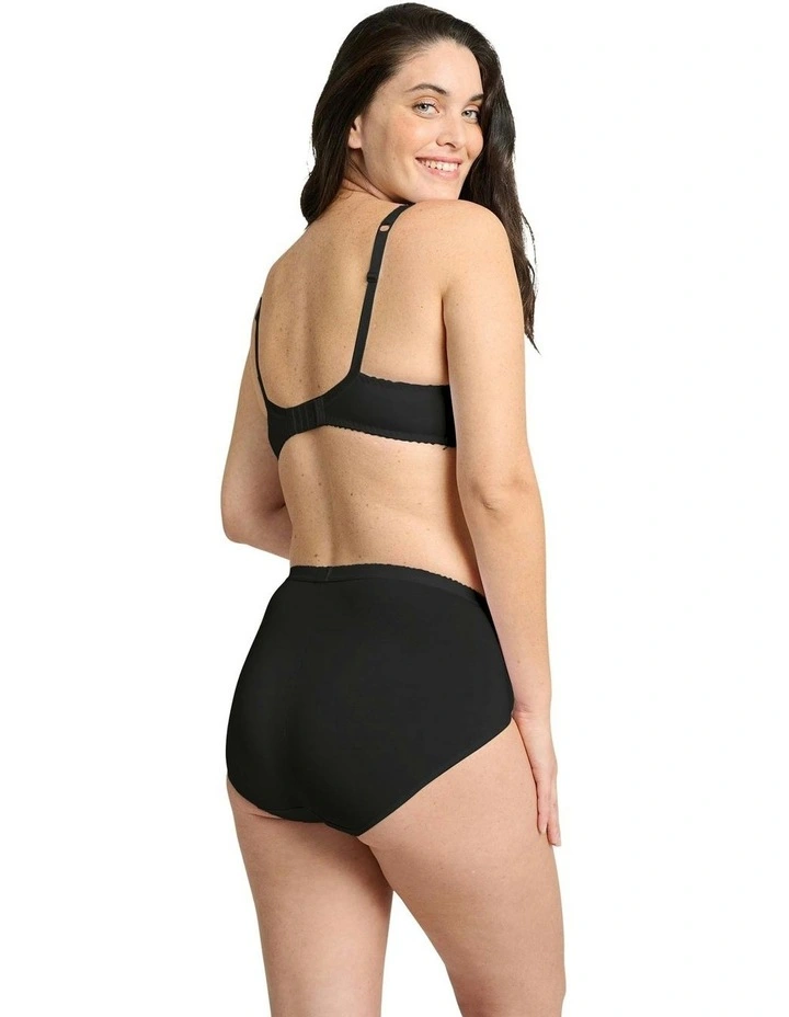 Coton d'Arum Organic Cotton Wirefree Lace Bra in Black image 5