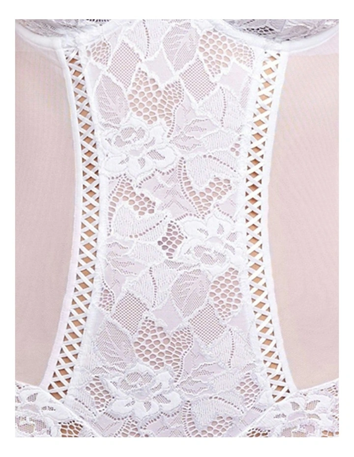 Arum Underwire Lace Bodysuit in White image 5