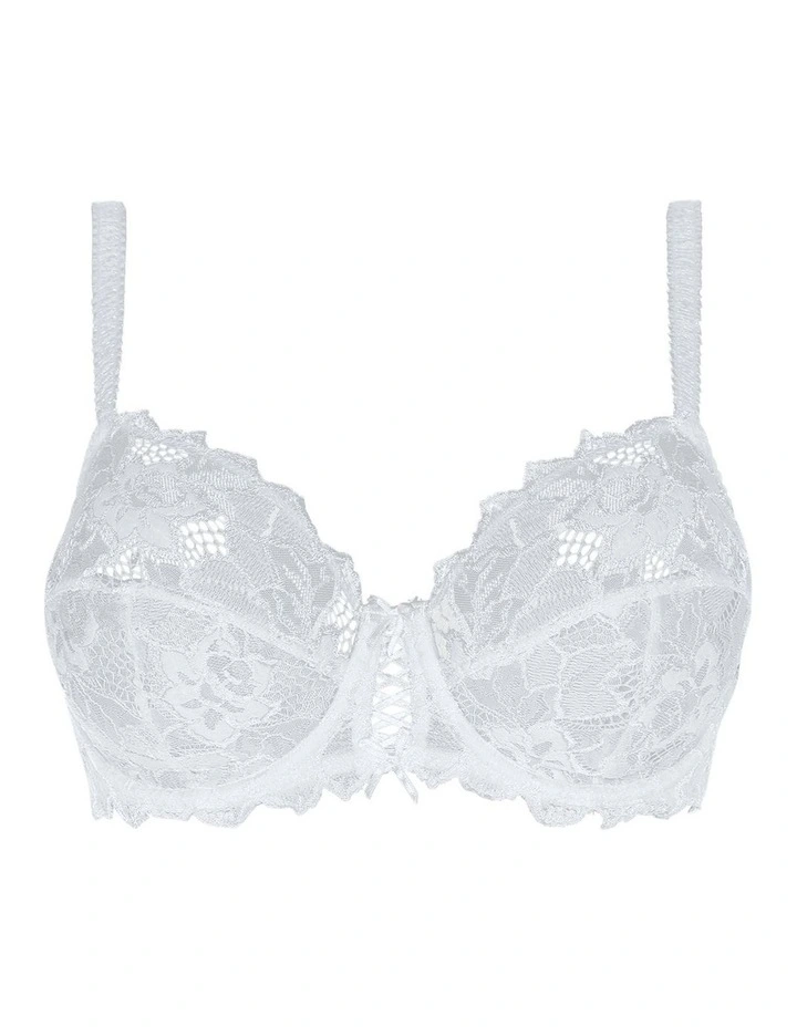 Arum Underwire Balconette Lace Bra in White image 5