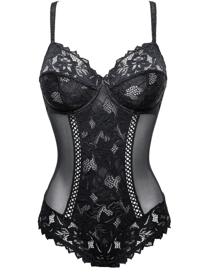Arum Underwire Lace Bodysuit in Black image 4
