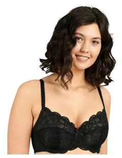 Ariane Full Cup Underwire Lace Bra in Black