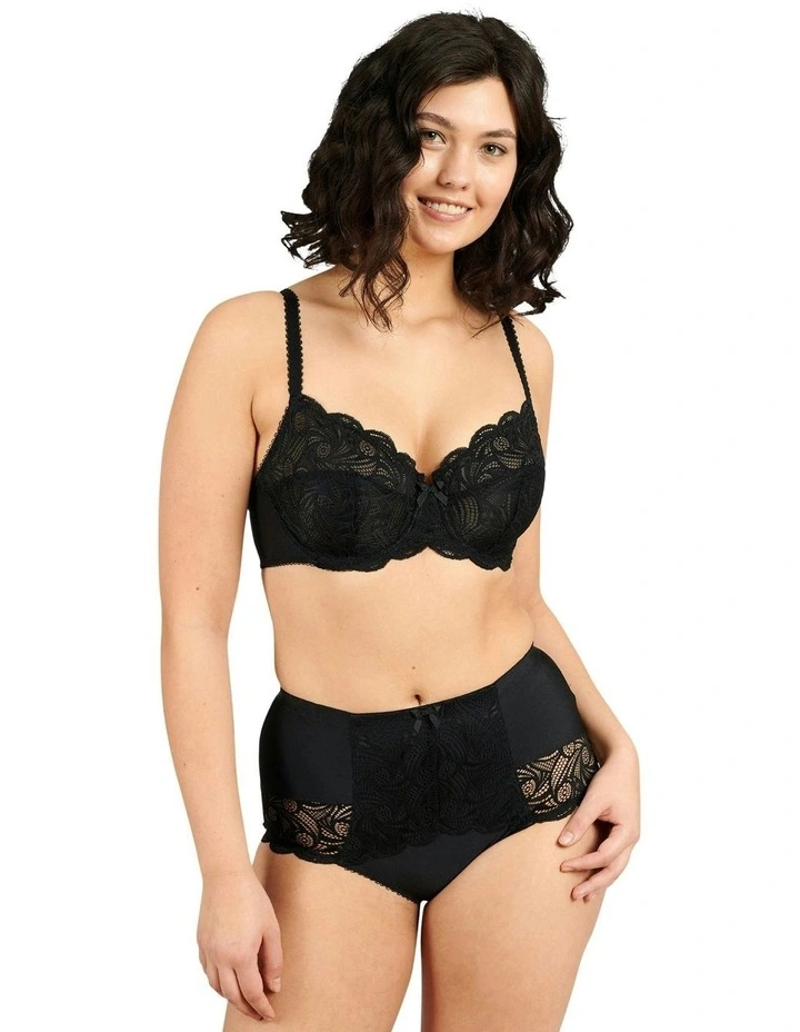 Ariane Full Cup Underwire Lace Bra in Black image 3