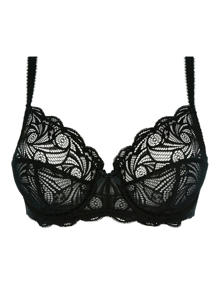 Ariane Full Cup Underwire Lace Bra in Black image 6