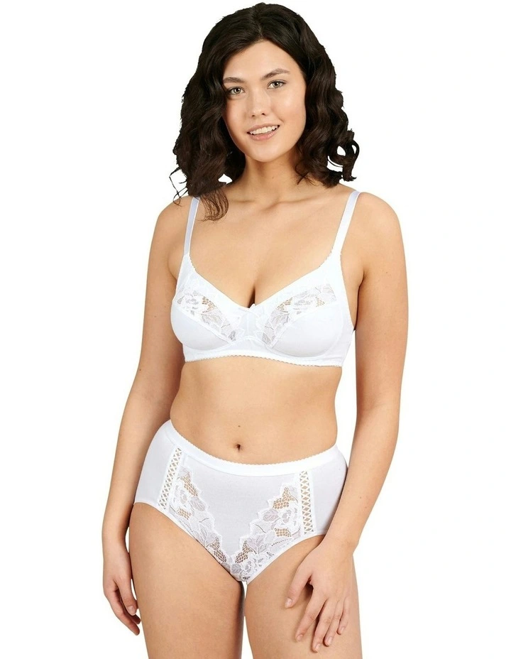 Coton d'Arum Wirefree Organic Cotton Bra in White image 3