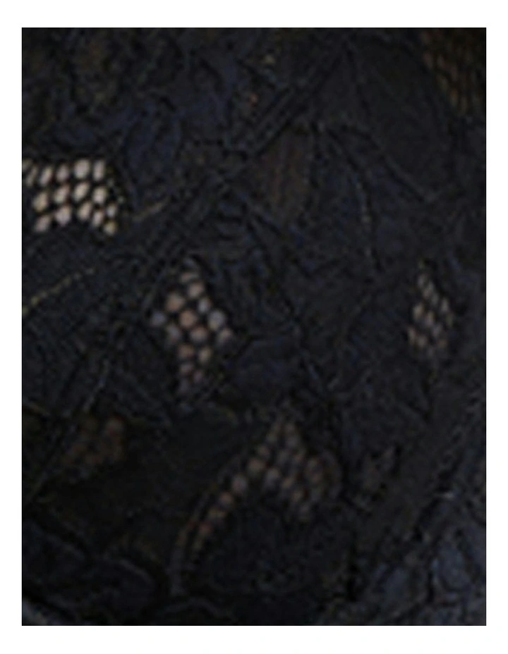 Arum Underwire Longline Lace Bustier Bra in Black image 5