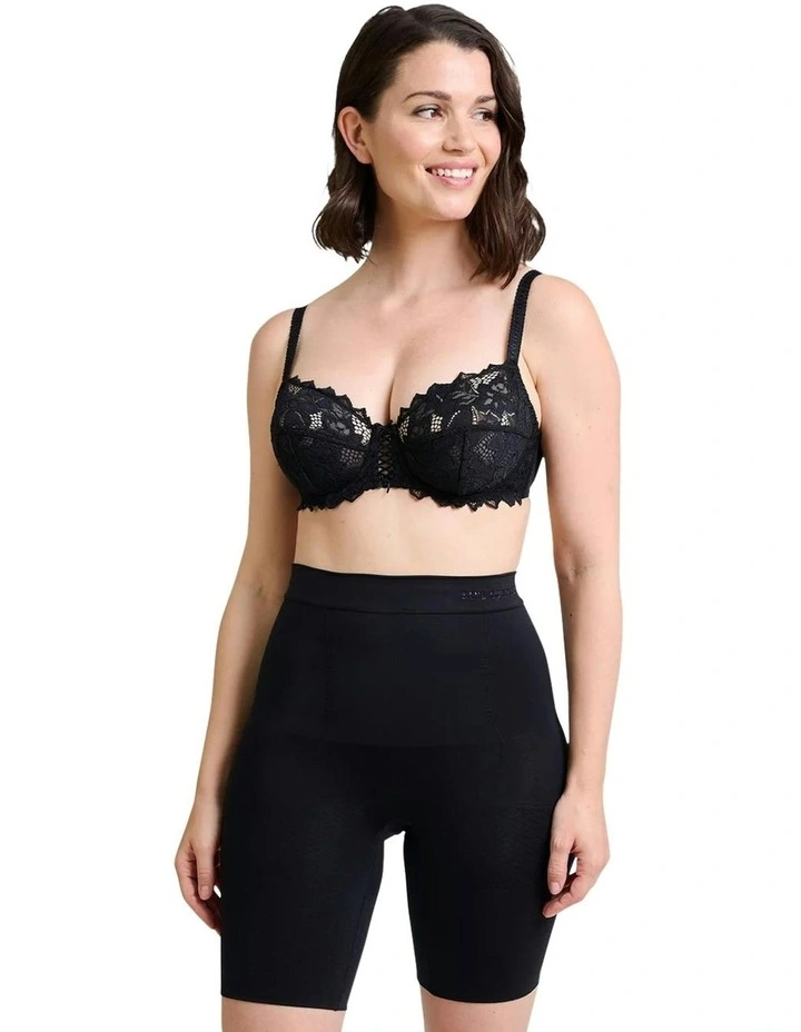Arum Underwire Balconette Lace Bra in Black image 5