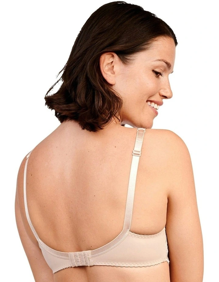 Arum Underwire Balconette Lace Bra in Skin image 2