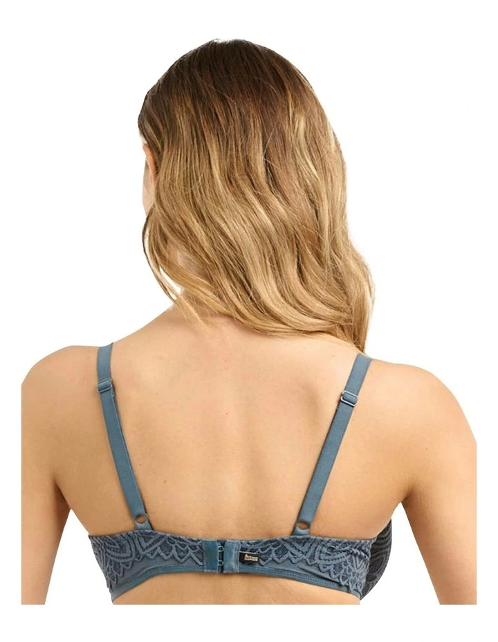 Lisa Unlined Full Cup Underwire Lace Bra in Vintage Indigo image 2