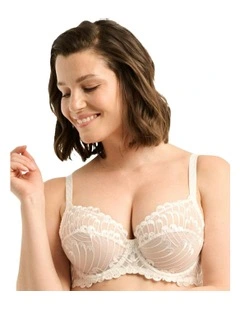 Narcisse Embroidered Full Cup Underwire Bra in Ivory