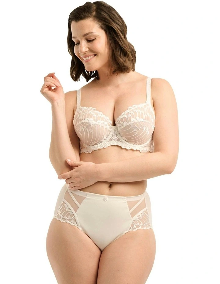 Narcisse Embroidered Full Cup Underwire Bra in Ivory image 5