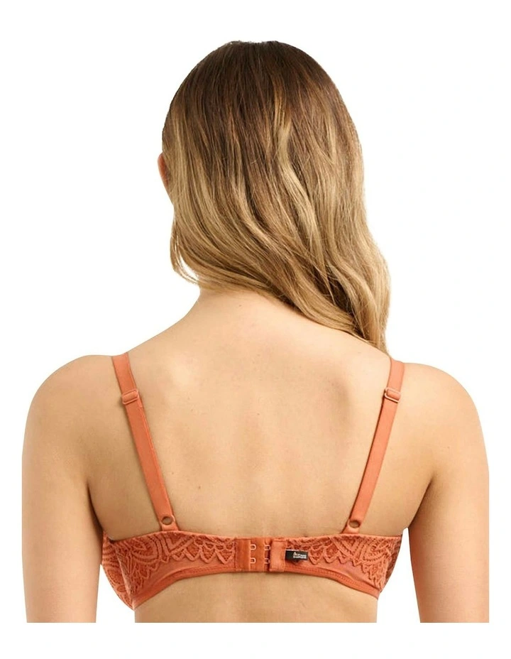 Lisa Unlined Full Cup Underwire Lace Bra in Cinnamon image 2