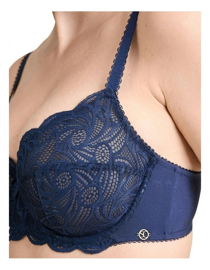 Ariane Full Cup Underwire Lace Bra in Marine Blue image 4