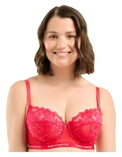 Arum Trend Sheer Lace Longline Balconette Bra in Virtual Pink